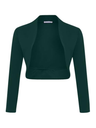 Damen Langarm Bolero Festliche Strickjacke für einen femininen Look (704) (DE/NL/SE/PL, Alphanumerisch, M, Regular,...