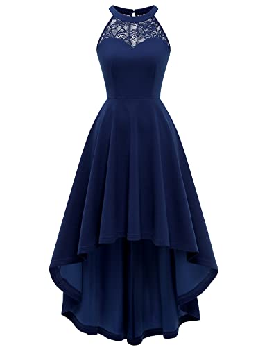 BBONL INEDRESS Festliche Kleider Ballkleid lang Damen Abendkleider elegant für Hochzeit Sommerkleid Neckholder High Low...
