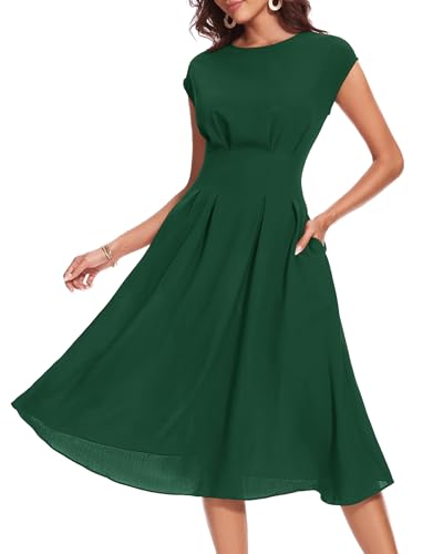 Wedtrend Vintage Kleider Damen Cocktaikleid Sommerkleid A-Line Swing Knielang Abiballkleider Party Kleid Rockabilly...