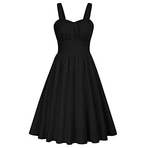 Belle Poque Flared A-Linie Midi Kleid für Frauen ärmellos Casual A-Linie Sundress Cute Swing Halter Kleid BP0724-02 XL