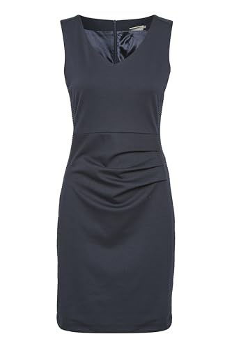 KAFFE Women's Cocktail Dress V-Neck Slim Fit Sleeveless Above Knee Length Zipper