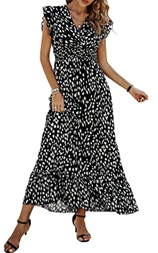 ASOMI Damen Kleider Langes Blumen: Hochzeit Strandkleid Boho Sommerkleid Lässig Wickelkleid Elegant Cocktailkleid...