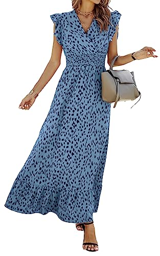 ASOMI Damen Kleider Langes Blumen: Hochzeit Strandkleid Boho Sommerkleid Lässig Wickelkleid Elegant Cocktailkleid...